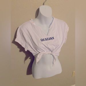White crop top